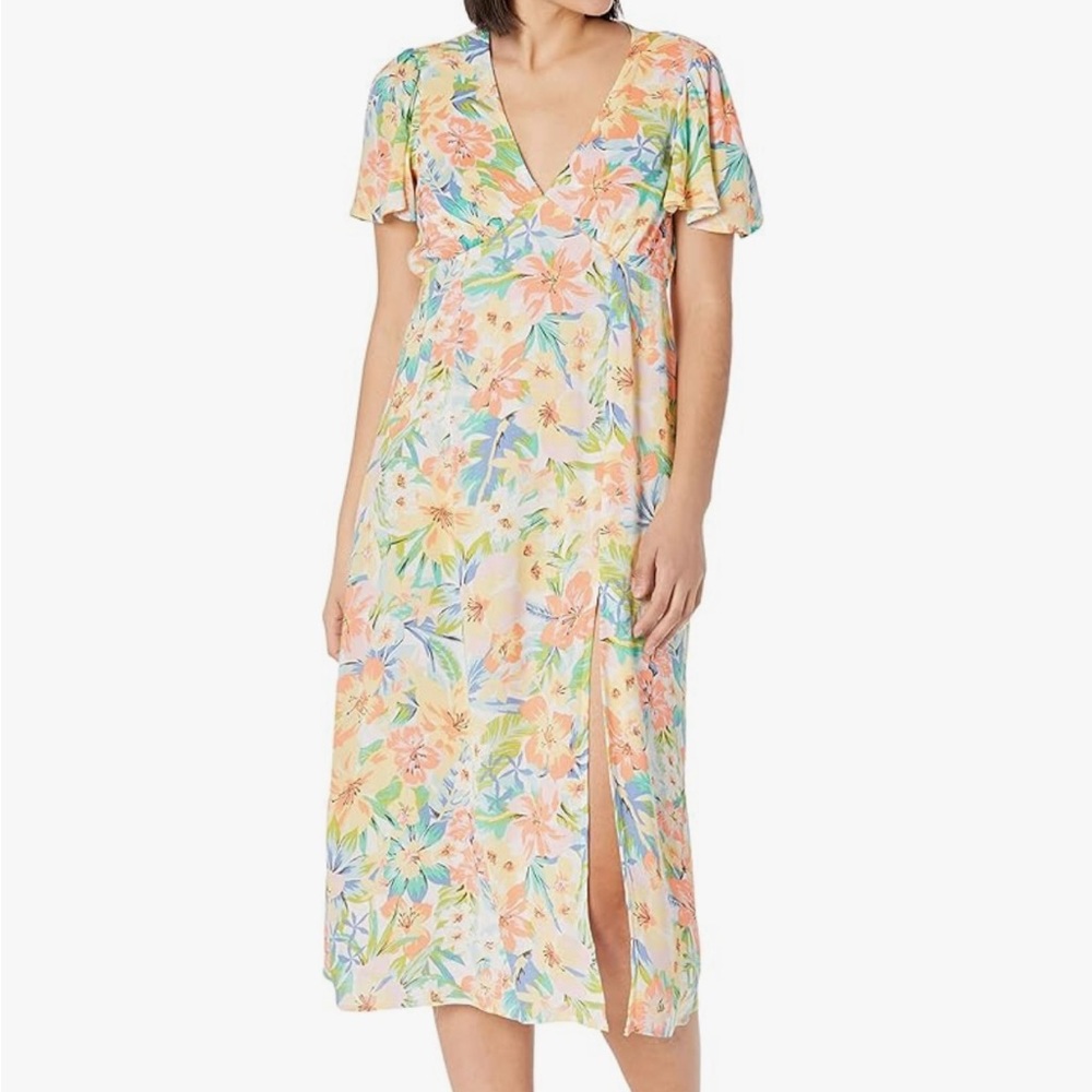 Billabong Floral V-Neck Midi Dress - Good Used Condition